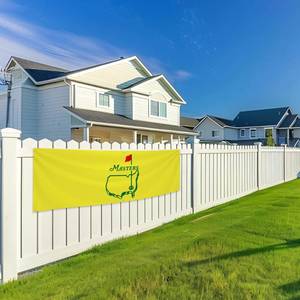 lot 16333 image: Sports Banner Flag 24X70 Inch, with 6 Brass Grommets, for Garden Yard Garage Man Cave Dorm Room Decorations Banner