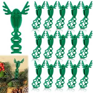 lot 16335 image: Axcoix 30 PCS Christmas Garland Ties, Adjustable Hangers Hooks for Mantle, Reusable Holder Stocking Holders for Stairways Banister Front Door