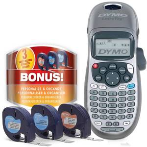 lot 19243 image: DYMO Label Maker Machine with Tape - 100H LetraTag Handheld, Comes with 3 LT label tapes. Great for Home & Office Organization