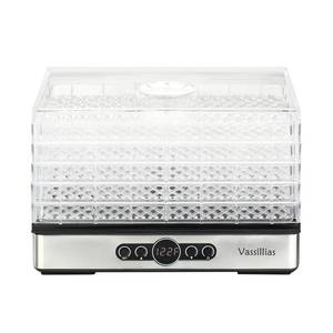 lot 19247 image: Food Dehydrator Dryer - Dehydrator for Healthy Food, Meat, Jerky, Fruit, Vegetable, Mushroom and Herb, 400W, 158°F, Mini Dryer with 5 BPA-Free Drying Racks and Slide Out Tray, White, Model 904