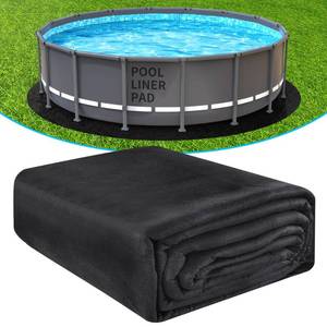 lot 19267 image: AquaJoyer 12 Round Thicker Heavy Duty Pool Liner Pad for Above Ground Pool, Pool Padding Underlayment for Pool Bottom, Protects Your Pool Prevents Punctures Weed Barrier Comfortable underfoot