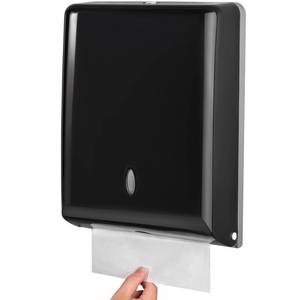lot 19274 image: Kordory Paper Towel Dispenser Wall Mount MultifoldTrifoldC Fold Towels Dispenser Commercial Toilet Hand Paper Holder 500 for Bathroom, Restroom, Office or Kitchen - Black