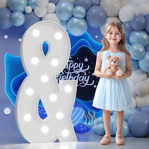 lot 19284 image: Rielmox Big Marquee Light-up Letter Decorations 4 Feet Tall Large Letters & Marry Me Proposal Baby Shower Alphabet 4FT Sign Graduation Party Wedding Engagement Anniversary HOCO Decor Mosaic Balloon