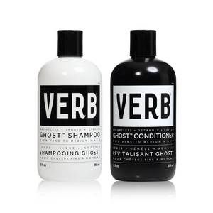 lot 20230 image: VERB Ghost Shampoo & Conditioner Duo Set, 12 fl oz, Infused with Moringa Oil -Cleanses  Moisturizes Fine and Weighed Down Hair - Vegan, No Parabens or Harmful Sulfates