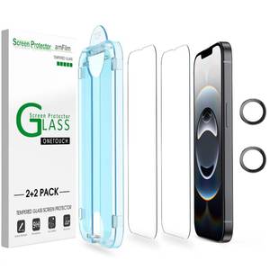 lot 20239 image: amFilm Auto-Alignment OneTouch for iPhone 16e 6.1 Screen Protector  Camera Lens Protector, Tempered Glass, 30 Seconds Installation, Bubble Free, Case Friendly, Anti-Scratch 22 Pack
