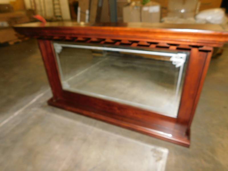 lot 1822 image: ECI Burnished Cherry Bar Mirror