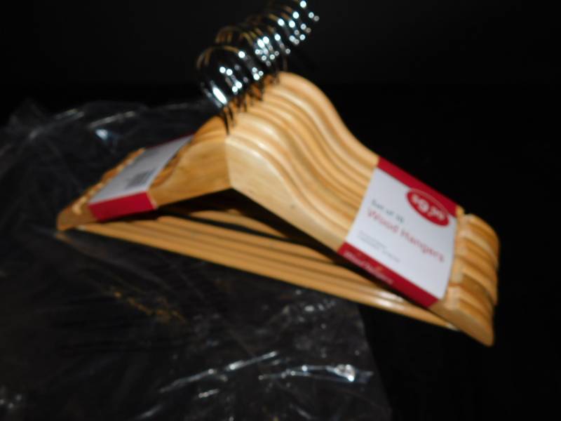 lot 1872 image: Large Case of Wood Hangers