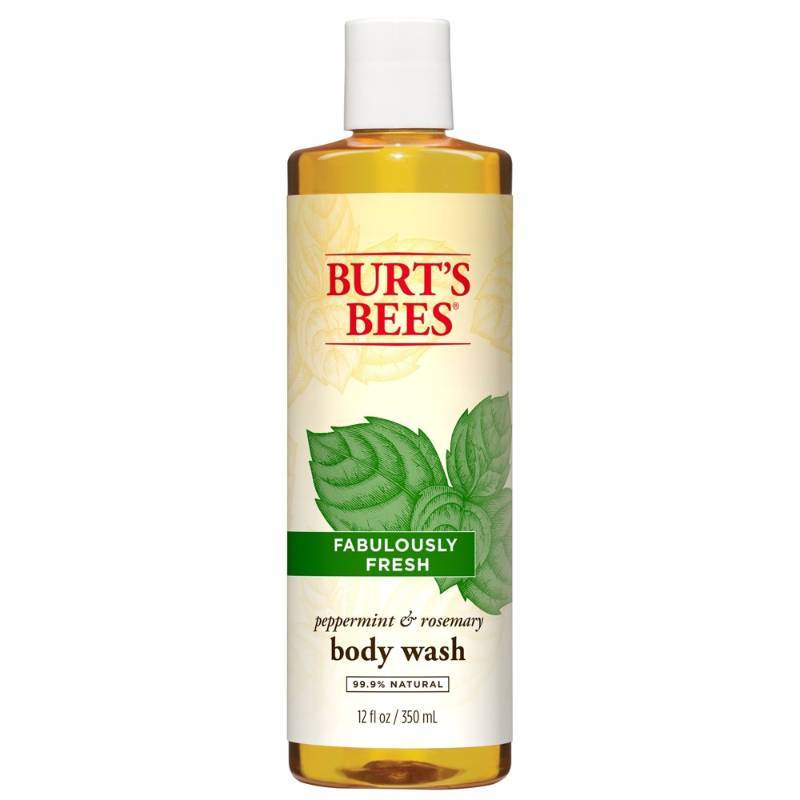 lot 1968 image: Case of 12 Burts Bees Peppermint & Rosemary Body Wash, 12 fl oz