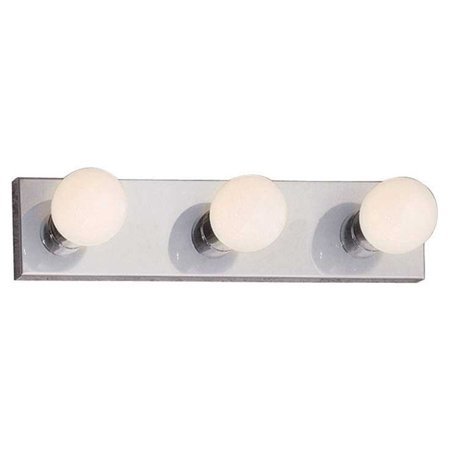lot 2113 image: Lot of Sunset Lighting Bathroom fixture Model SL-F2252-15 Sunset Lighting F2252-15 18 inch 3 Light Bath Bar in Polished Chrome Finish. Contemporary from the Nickel & S