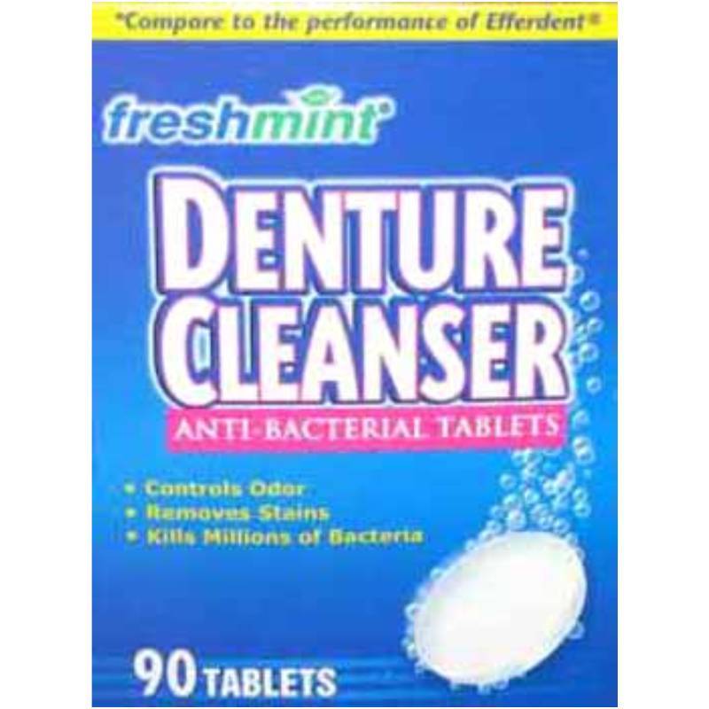 lot 2133 image: Case of Freshmint Denture Cleanser Tablets Mint, Box Of 90