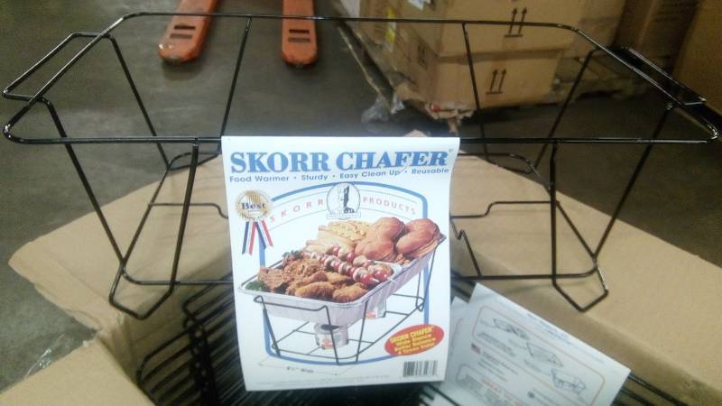 lot 1920 image: Case of X30 Robert Skorr Products 65435 Black Wire Chafing Stand Racks Party, Weddings