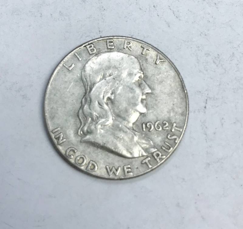 lot 2345 image: 1962 Ben Franklin Silver Half Dollar