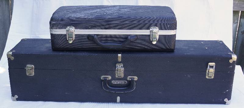 lot 1142 image: Lot of 2 Hard Cases - Trumpet and Tuba or Repurpose