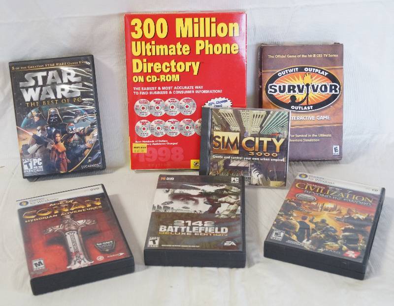 lot 1348 image: Lot of PC Games - STAR WARS, CONAN and More