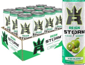 lot 1198016 image: Reign Storm Kiwi Blend Energy Drink 12-Pack Best By 04142026 - Retail $24
