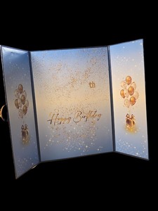 lot 1198044 image: Jewssi Birthday Guest Book for 50th 60th 70th 80th, Black Gold Happy Birthday Party Alternative Signature Decorations, Age Customization Sign Card Gift for Women Men Girls Blue