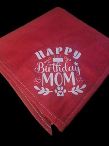 lot 1198065 image: Happy Birthday Dog Bandana, Dog Scarf, Dog Bandana for Small Medium Large Dogs, Gifts from Dogs to Owners, Wine Red Dog Bandana, Gender Reveal Photo Prop Accessories - Retail $9