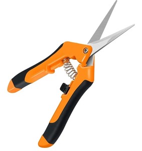 lot 1198066 image: iPower 6.5 Inch Gardening Scissors Hand Pruner Pruning Shear with Straight Stainless Steel Blades, Orange, 1-Pack - Retail $4
