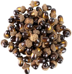 lot 1198073 image: BigOtters 100 PCS Artificial Acorn, Fake Nutty Craft Acorns with Natural Acorn Cap Simulation Fruit Props for Vase Filler, Home House Autumn Favor, Thanksgiving Day Christmas Wedding Decor - Retail $10
