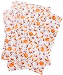 lot 1198074 image: Gift Wrap Tissue paper- 40 Sheets Pumpkin Pattern Autumn Design Wrapping Tissue - Retail $13