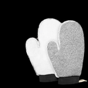 lot 1198106 image: 2 Pack Exfoliating Glove with Dual Texture, Body Scrub Shower Gloves, Deep Dead Skin Exfoliating Mitt for Shower Beauty Spa Massage (Deep  Soft) - Retail $12