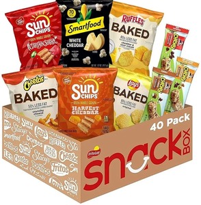 lot 1198115 image: Frito Lay Snack Time Favorites with Baked, Smartfood, Sunchips and Quaker Chewy Granola Bars Variety Pack, (Pack of 40) Best By February 11, 2025 - Retail $15