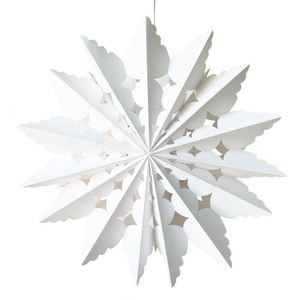 lot 1198155 image: Christmas Snowflake Paper Lantern Paper Lampshade Hanging Decoration for Weddings Birthday Holiday Party Celebration (Pattern1) - Retail $7