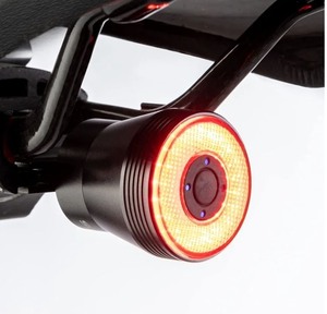 lot 1198165 image: Smart Bicycle Tail Light Brake Sensing Rear Light USB Rechargeable Auto onOff Ultra Bright LED Warning Flashlight - Retail $25