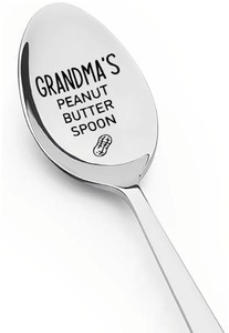 lot 1198178 image: Engraved Spoon Gift for Grandma, Grandmas Peanut Butter Spoon, Mother��s Day Birthday Christmas Gifts for Best Grandma Ever, Grandmother Gifts from Granddaughter Grandson Grandchildren - Retail $9