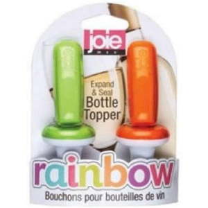 lot 1198243 image: Joie 12916 4 X 1.5 X 1.5 Rainbow Expand & Seal Bottle Toppers Assorted Colors 2 Count - Retail $12