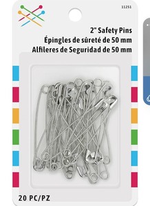 lot 1198274 image: Prym Large 20 PC Safety Pins, L, Zinc Count - Retail $4