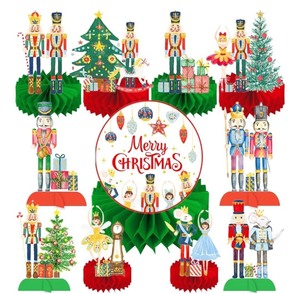 lot 1198283 image: CANDY CHEF Christmas Nutcracker Honeycomb Centerpieces 12Pcs Nutcracker Ballet Table Decorations Christmas Party Decorations Soldier Centerpieces for Xmas Holiday Birthday Party Supplies - Retail $10