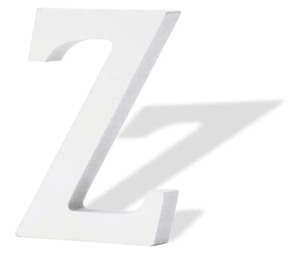lot 1198288 image: 3 Inch Wooden Letters, White Wood Letters,3 Inch White Wooden Alphabet Letters, Standing Letters Wood Unfinished Letter for Wall Decor Birthday Party Crafts Projects (Z) - Retail $5