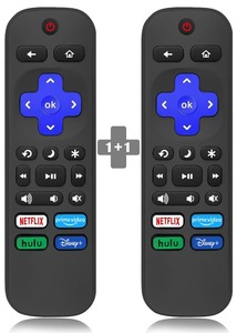 lot 1198296 image: (Pack of 2) 2024 Upgrade Remote Control Replacement for All Roku TV, for TCL TVHisenseOnnSharpElementPhilipsInsigniaJvcRCA Smart Roku TVs��(Not for Stick and Box) - Retail $3,339