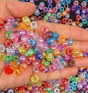 lot 1198306 image: BULK PARADISE Pony Beads, Pony Beads for Hair Braids and Jewelry Making, Bracelet, Chains, Earrings, DIY Crafts Projects Wholesale (Multi- Color (9 mm 720 Pcs)) - Retail $10