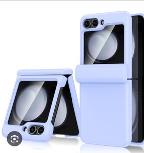 lot 1198312 image: Maxdara Case for Z Flip 5, Hinge Protection Built-in Glass Screen Protector, Wireless Charging Shockproof Protective Phone Case - Purple - Retail $13