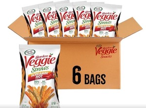 lot 1198322 image: Sensible Portions Veggie Straws, Screamin Hot Flavor, Gluten-Free Chips, 0.75 Ounce Bag, 24-Pack EXP FEB 2025 - Retail $25