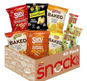 lot 1198323 image: Frito Lay Snack Time Favorites with Baked, Smartfood, Sunchips and Quaker Chewy Granola Bars Variety Pack, (Pack of 40) EXP FEB 2025 - Retail $23
