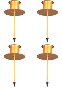 lot 1198342 image: Pcs of 4 Candle Holder Iron Plate Candle Holder,Decorative Iron Pillar Candle Plate,5 cm Diameter Pedestal Candle Stand for Candles, Incense Cones, Spa, Weddings Table Centerpiece Mantel Decorations - Retail $8