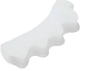 lot 1198347 image: SooGree Pack of 6 Bunion Corrector, Toe Separators with 5 Loops, Big Toe Spacer Suitable for Bunion and Overlap Toe (White  Black  Complexion) - Retail $9