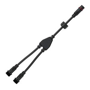 lot 1198355 image: Hysmigor 3 Core 3 pin Big Size IP65 Y Shape 1 Male-Divided-2 Female Spillter Connctor Black Plastics 18AWG 22mm Nut for Car,Truck,Boat,IndoorOutdoor LED Strip LightsString 1 PCS - Retail $12