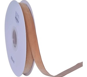 lot 1198363 image: Jeuhoue Khaki Velvet Ribbon Double Faced, 58 Inch x 20Yd, Great for Christmas, Wedding Decoration, Gift Wrapping and Christmas Tree Ornaments (Khaki 58) - Retail $8