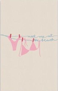 lot 1198395 image: Mpgloquial Pink Bikini Beachy Poster,Trendy Meet Me at the Beach Prints,Summer Coastal Cowgirl Canvas Wall Art,Coquette Girly Dorm Apartment Beroom Aesthetic Home Decor 8x12inch Unframed - Retail $6