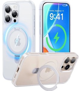 lot 1198409 image: iPhone MagSafe Compatible Clear Case with Magnetic Ring iPhone 15 pro - Retail $15