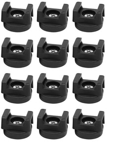 lot 1198415 image: 12-Pack Black Cable Management Clips - Retail $18