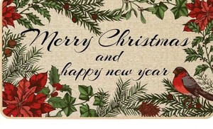 lot 1198418 image: Vintage Christmas Holiday Greeting Card Print - Retail $12
