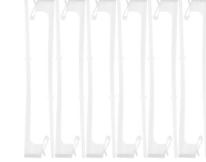 lot 1198420 image: White Plastic Clothing Hangers Set - Retail $21