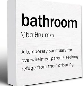 lot 1198425 image: Bathroom Definition Canvas Wall Art - Retail $10