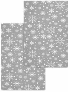 lot 1198427 image: Gray Winter Snowflake Pattern decorative towels - Retail $8