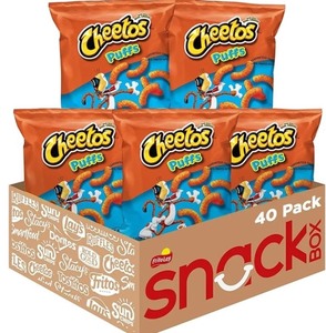 lot 1198431 image: Cheetos Puffs 40-Pack Snack Box - Retail $19